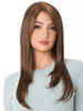 Model is wearing MCKENZIE by ENVY in color CHOCOLATE-CARAMEL | Medium Brown with Soft Red and Blonde highlights