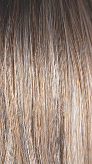 MELTED-MARSHMALLOW | Subtly warm dark sandy blonde blend with medium brown roots and light ash blonde tips and highlights