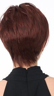 Model is wearing MILEY by ENVY in color DARK-RED | Auburn with Brighter Red highlights 