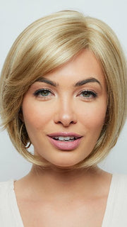 NIKI by RENE OF PARIS in CREAMY-TOFFEE | Light Platinum Blonde and Light Honey Blonde evenly blended