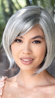 NIKI by Rene of Paris in SALT & PEPPER | 50/50 Blend of Pale Steel Grey and Deep Dark Charcoal Grey PPC MAIN IMAGE FB MAIN IMAGE