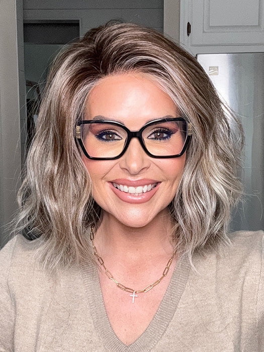 Crystal @crystallhoneycutt wearing NYX by RENE OF PARIS in color TRES CHOCOLATE R | Carefully placed White, Medium, and Dark Chocolate tones completed with a Dark Brown Root. This color is perfect for both Blond and Brown enthusiasts