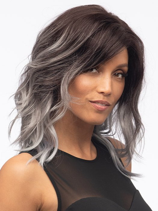 OCEAN by Estetica in GRAYDIENT-STORM | Dark Brown Roots that Melt into Light Gray and Silver Tones Towards the Ends PPC MAIN IMAGE