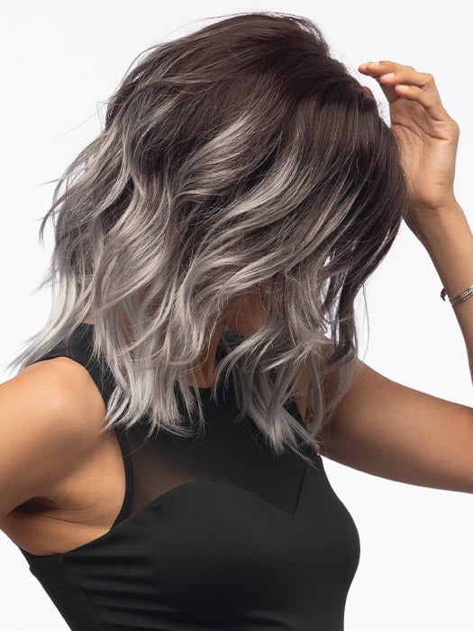 GRAYDIENT-STORM | Dark Brown Roots that Melt into Light Gray and Silver Tones Towards the Ends