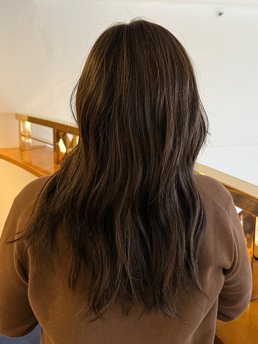 Katrina & Arlah Soriano @wearthehairsis wearing OLIVIA by JON RENAU in color 6RH12 ESPRESSO LATTE | Brown with 33% Light Gold Brown Highlights