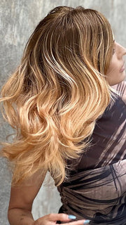GOLDEN-GINGER | Golden Brown Roots that melt into a Soft Ginger Base with Fine Light Blonde Highlights