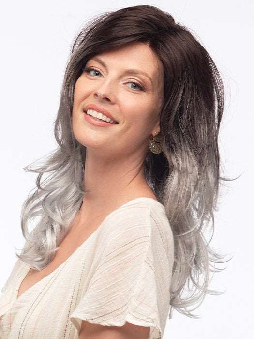 ORCHID by Estetica in GRAYDIENT-STORM | Dark Brown Roots that Melt into Light Gray and Silver Tones Towards the Ends PPC MAIN IMAGE