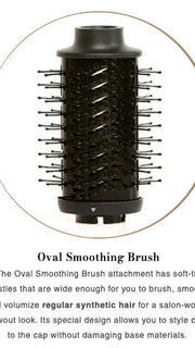 Oval Smoothing Brush | With soft-tip bristles, this attachment smooths hair close to the cap for a voluminous, signature blowout. Not Dual Voltage -For USA 
Input:12V~ | 900W | 50/60Hz
