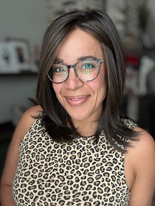  Brea @getwiggywithbrea wearing OWN THE ROOM by GABOR in color GF4-10SS ICED JAVA | Off Black Shaded with Dark Brown