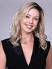 Model is wearing OXFORD in coklor MILKSHAKE BLONDE R | A mixture of Light Sandy Brown, Highlighted with Light Ash Blonde with a Hint of Light Platinum Blonde with a Medium Root Color