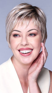 A cute pixie cut with wispy bangs