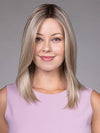 Model is wearing PIANA in color BUTTERBEER |  A rich blend of warm brunette and golden honey highlights finished with a soft, natural root.