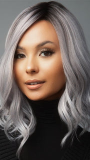 PANACHE WAVEZ by Rene of Paris in LUNAR-HAZE | Periwinkle Base with Off-Black Roots PPC MAIN IMAGE FB MAIN IMAGE