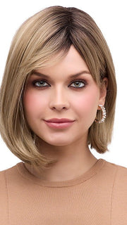 PETITE PAIGE by Envy in GOLDEN SANDSTONE | Creamy Beige-Blonde with Darker Brown Roots PPC MAIN IMAGE FB MAIN IMAGE