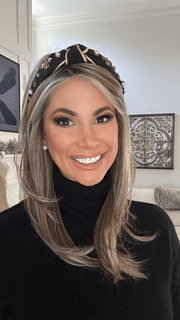 Katy C. @thewigeducator wearing SPOTLIGHT PETITE by RAQUEL WELCH WIGS in color RL12/22SS SHADED CAPPUCCINO | Light Golden Brown Evenly Blended with Cool Platinum Blonde Highlights and Dark Roots