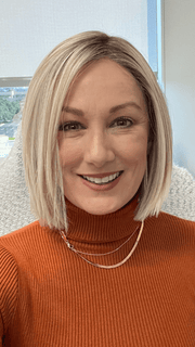 Tanya wearing LIA II by ELLEN WILLE in color PEARL BLONDE ROOTED 101.24.20 | Pearl Platinum, Lightest Ash Blonde and Light Strawberry Blonde Blend with Dark Shaded Roots FB MAIN IMAGE