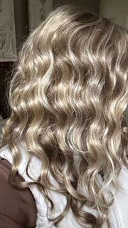 Marcie @wig.obsessed wearing SARAH by JON RENAU in color 12FS12 MALIBU BLONDE | LIght Gold Brown, Light Natural Gold Blonde, Pale Natural Gold-Blonde Blend, Shaded with Light Gold Brown