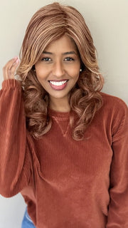 ALWAYS by Raquel Welch in color RL31/29 FIERY COPPER | Medium Light Auburn Evenly Blended with Ginger Blonde