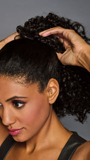 Embrace your natural texture with this super curly ponytail