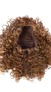 12" COILY CINCHED PONY by Hairdo in R29S GLAZED STRAWBERRY | Light Red with Strawberry Blonde Highlights