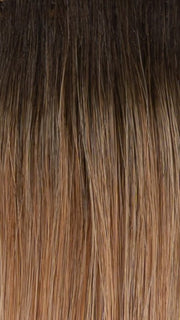 RH25/27SS SHADED BUTTERSCOTCH | Medium Golden Blonde with Strawberry Blonde highlights from dark roots to ends