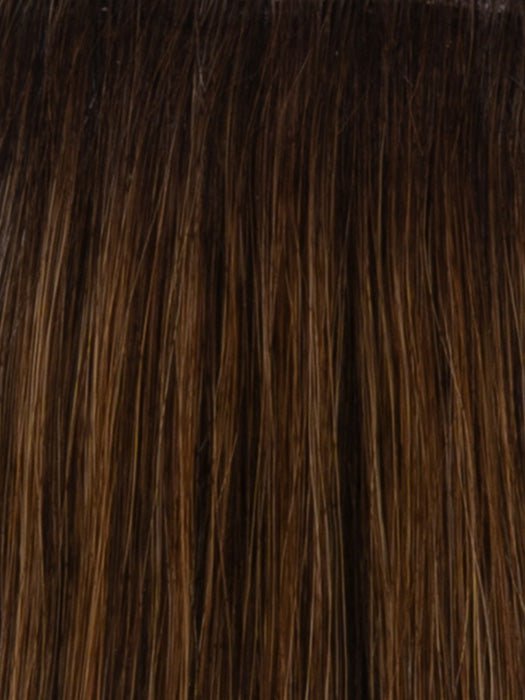 RH6/30SS SHADED CHOCOLATE COPPER | Medium Brown with Medium Auburn highlights from dark roots to ends