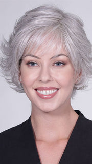 Model is wearing ROMA by BELLETRESS in color OYSTER-GRAY OYSTER GRAY | A mixture of Lightest Gray and a hint of White