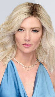 RL16/22SS SHADED ICED SWEET CREAM | Pale Blonde with Slight Platinum Highlighting with Dark Roots