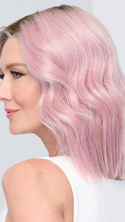 A stunning shoulder-length wig with soft tumbled waves