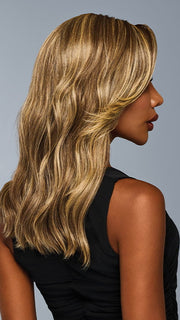 Model us wearing DECADENT DIVA in color RL9/24SS SHADED ICED CAFE LATTE | Dark Brown shaded with Golden Brown