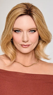 10" GUILTY PLEASURE by Raquel Welch in SS14/88 GOLDEN WHEAT | Dark Blonde Evenly Blended with Pale Blonde Highlights and Dark Roots