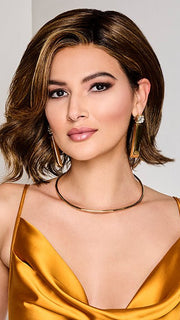 LOVE ALWAYS, RAQUEL by Raquel Welch in RL8/29SS SHADED HAZELNUT | Warm Medium Brown Evenly Blended with Ginger Blonde with Dark Roots