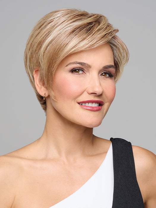 MONOLOGUE by Raquel Welch in RL14/22SS SHADED WHEAT | Dark Blonde Evenly Blended with Platinum Blonde with Dark Roots FB MAIN IMAGE