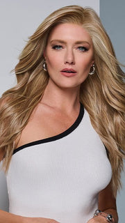 RUNWAY REHEARSAL by RAQUEL WELCH in color RL14/22 PALE GOLDEN WHEAT | Dark Blonde Evenly Blended with Platinum Blonde