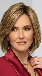 STRAIGHT UP WITH A TWIST ELITE by Raquel Welch in RL12/22SS SHADED CAPPUCCINO | Light Golden Brown Evenly Blended with Cool Platinum Blonde Highlights and Dark Roots PPC MAIN IMAGE