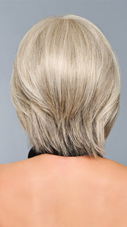 Model is wearing TAILORED ALLURE in color RL51/61 ICED GRANITA | Lightest Grey Progresses to a Deep Grey at the Nape
