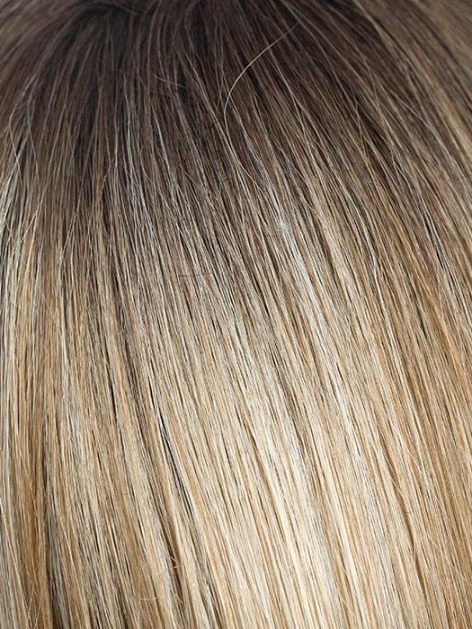 ROSE-GOLD-R | Blond base with reddish highlights and roots