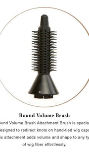 Round Volume Brush | Add body and shape, while gently redirecting knots in hand-tied areas for natural volume. Not Dual Voltage -For USA 
Input:12V~ | 900W | 50/60Hz