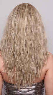 ROXIE by RENE OF PARIS in color BUTTERCREAM BLONDE | Light Ash Blonde, Medium Honey Blonde, and Pale Gold Hues blended