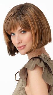 SCARLETT by ENVY in color SAFFRON SPICE | A blend of Light Coppers and Warm Auburns with Darker Brown Roots