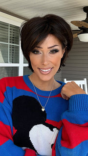 Nichole Corbett @nicholealee wearing SKY by NORIKO in shade CAPPUCINO | Dark Brown