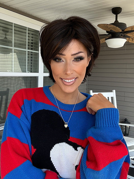 Nichole Corbett @nicholealee wearing SKY by NORIKO in shade CAPPUCINO | Dark Brown