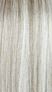 SLATE-CHOCOLATE-SPLIT | Grey base with Chunky Chocolate, Pale, Mid-Gray Highlights, and a Rich Chocolate Root
