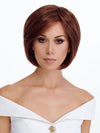 Model is wearing SMOOTH CUT BOB by TRESSALLURE in color 32/31 | Medium Red and Auburn blend