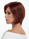 Model is wearing SMOOTH CUT BOB by TRESSALLURE in color 32/31 | Medium Red and Auburn blend