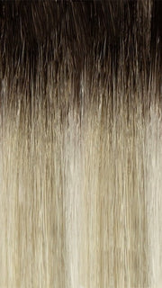 SNOW-GREY-R | White Grey and Light Grey Blend with Medium Brown Roots