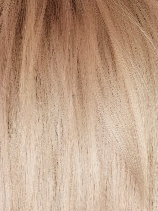 SNOWY-PEACH-R | A combination of Pale Peach and Platinum Blond with medium neutral blond roots
