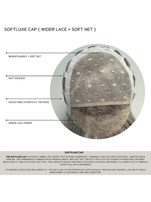 Cap Construction | Wide Lace Front | Soft Net Monofilament Top | Wefted