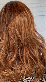 Susan @an_affair_with_hair wearing LEONI by RENE OF PARIS in AUTUMN SUNRISE | Neutral Medium-Brown Tone, softly blended with Light Ash Blond.