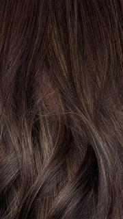 SPICED MOCHA R | A dark-brown base with perfectly placed warm-medium brown and medium reddish-brown highlights. The root tone adds a natural shadowed effect.